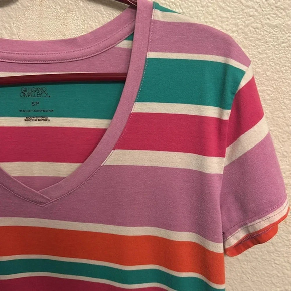 Gillian & O’Malley Women Horizontal Striped Short Sleeve Dresss Size Small - Picture 4 of 7